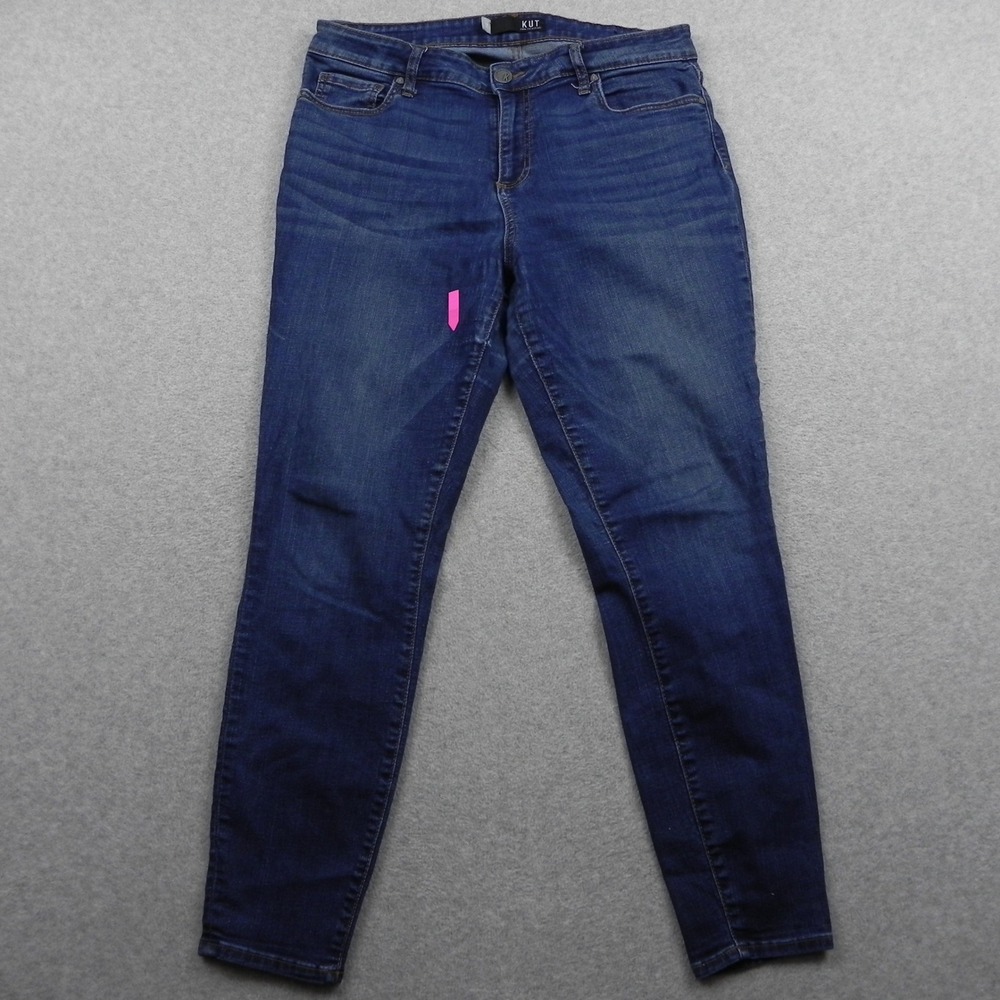 Kut from the Kloth Donna Jeans Womens 12 High Rise Ankle Skinny Denim Stretch